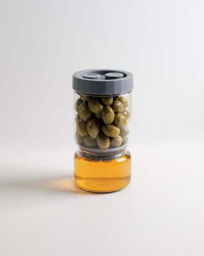 Premium Γυάλινο Πολυχρηστικό Δοχείο Στραγγίσματος για Ελιές & Πίκλες image